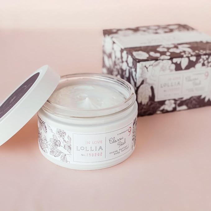 LOLLIA In Love Body Butter, 5.5 oz. - Classic Petal Fragrance - Shea Butter & Cocoa Butter, Body Lotion for Women, Hydrating & Smooth Body Moisturizer-FemmiqueWomen