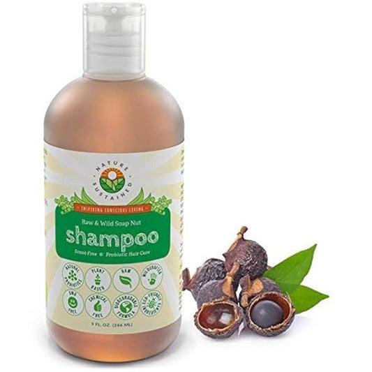 Natural Shampoo - Organic, Raw & Wildcrafted with Probiotics, Hypoallergenic Natural & Sulfate Free Shampoo for Sensitive Scalp, Dry Hair, Dandruff, Eczema & Psoriasis, 9oz, Original-FemmiqueWomen