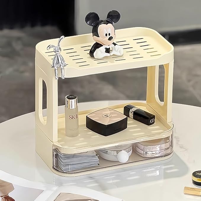 3-Tier Desk Organizers & Dispensers，Mail Holder for Office Desk Organization，Kitchen Spice Rack or Bathroom Countertop Organizer, Gift for Teachers, Classmates, and Friends (Beige)-FemmiqueWomen