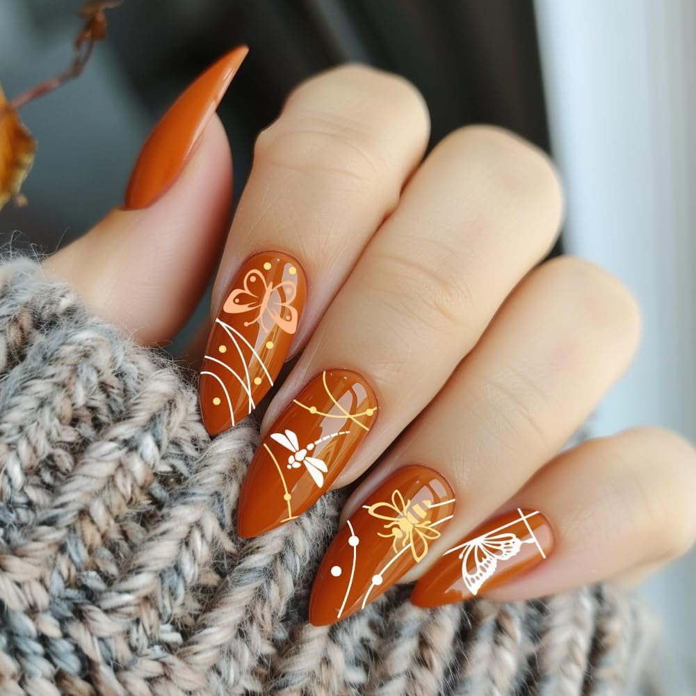 3Pcs Butterfly Dragonfly Nail Stamping Plate Bees Moth Nail Stamping Templates French Tip Art Stamp Plates Stainless Steel DIY Reusable Tools for Manicure Printing-FemmiqueWomen