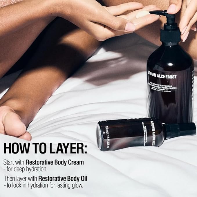 Grown Alchemist Restorative Body Cream. Hydration Blend of Shea Butter, Jojoba Oil and Vitamin E, Nourishing Moisturizer, Repairs and Balances Dry Skin (300mL)-FemmiqueWomen