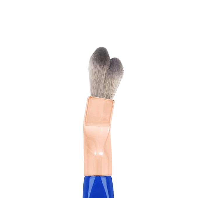 Bdellium Tools Professional Makeup Brush - Golden Triangle 972 Large Rounded Double Dome Blender - With All Vegan and Soft Synthetic Fibers, For Foundation Application & Blending (Blue, 1pc)-FemmiqueWomen