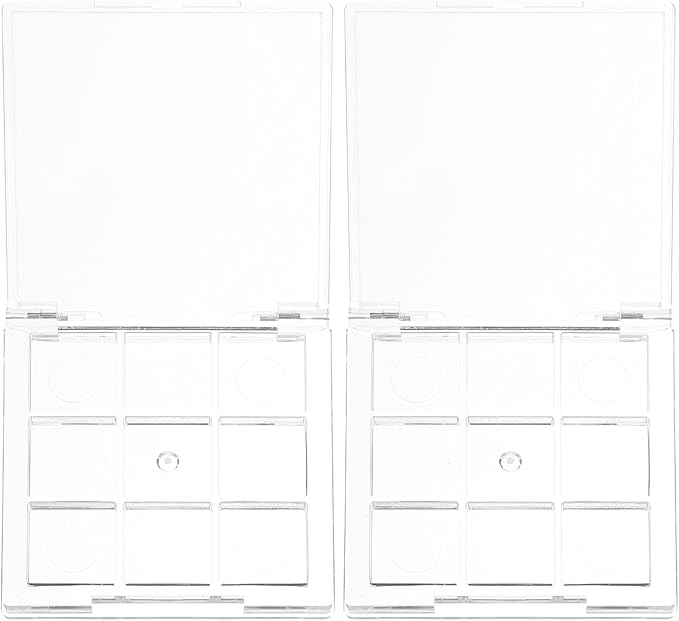 2pcs Empty Lipstick Palette Clear Lipstick Case Mini Highlighters Cross Body Bag Portable Makeup Organizer Storage Cases Sample Eye Shadow Plastic Empty Bracket Travel-FemmiqueWomen