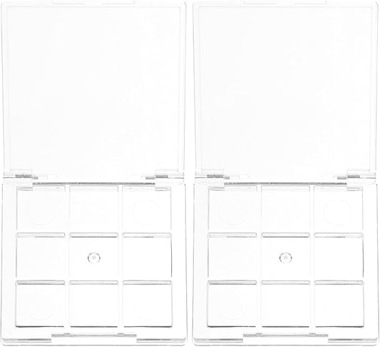 2pcs Empty Lipstick Palette Clear Lipstick Case Mini Highlighters Cross Body Bag Portable Makeup Organizer Storage Cases Sample Eye Shadow Plastic Empty Bracket Travel-FemmiqueWomen