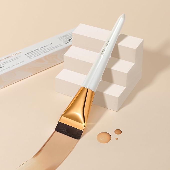 docolor Flat Foundation Brush for Liquid Makeup,Ultra Thin Liquid Foundation Brushes Premium Makeup Face Brush for Blending, Cream, Thin Foundation Brush Makeup Tool Face Foundation Flat Brush-FemmiqueWomen