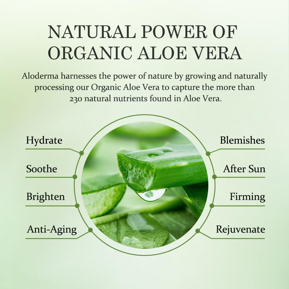 Aloderma Aloe Botanical Hydrating Mist Made with 82% Organic Aloe Vera - Soothing, Moisturizing Facial Spray with Panthenol - Refreshes, Invigorates Skin Throughout the Day, 120ml/4.23Oz (6)-FemmiqueWomen