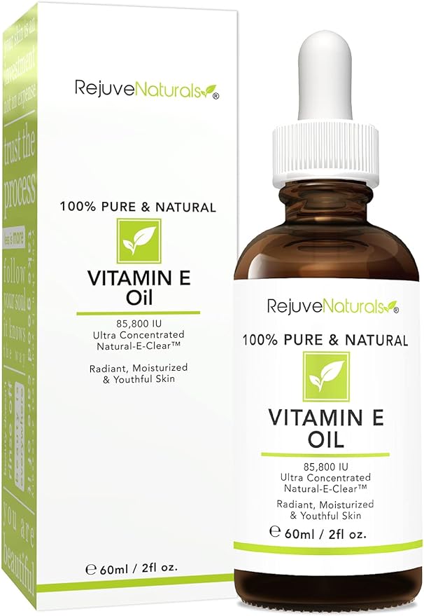 Vitamin E Oil - 100% Pure & Natural, 85,800 IU. Repair Dry, Damaged Skin from Surgery & Acne, Age Spots & Wrinkles. Boost Collagen for Moisturized, Youthful-looking Skin. d-alpha tocopherol, 2 Fl Oz-FemmiqueWomen