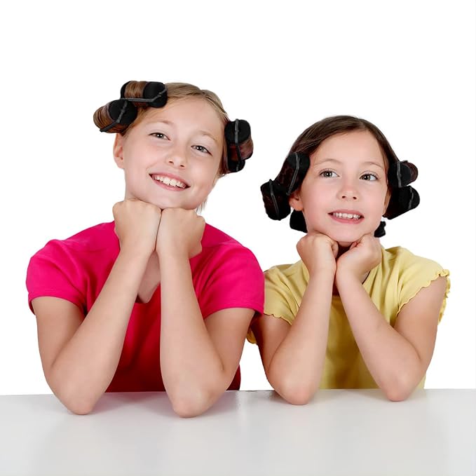 36 Pieces Soft Foam Hair Curlers - Flexible Sleeping Curlers for Hair Styling (1.2inch, Black)-FemmiqueWomen