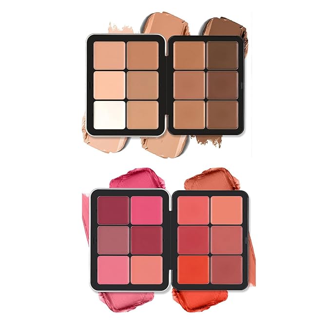 12 Color Concealer Palette & 12 Colors Blush Palette,Full Coverage Makeup,Corrector for Under Eye Dark Circles and Highlight Blush Palette Face Cosmetics Makeup-FemmiqueWomen