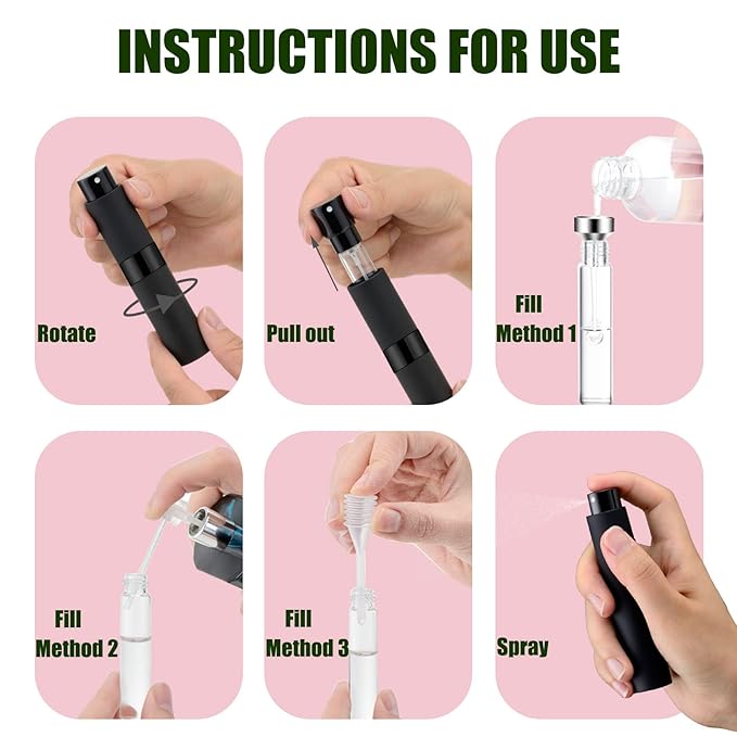 14 PCS/8ML Portable Atomizer Perfume Bottles, Mini Empty Refillable Cologne Spraye Bottle, Pocket Travel Perfume Liquid Sprayer (Mixing Colors)-FemmiqueWomen