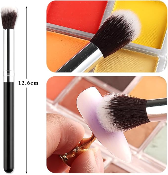 18 Colors Neon Phosphor Solid Pigment Powder Set for Ombre Nails, Fluorescent Nail Pigment Glitter Iridescent Rubbing Dust with Nail Ombre Brush for Gradient Nail Art Manicure DIY Accessories-FemmiqueWomen