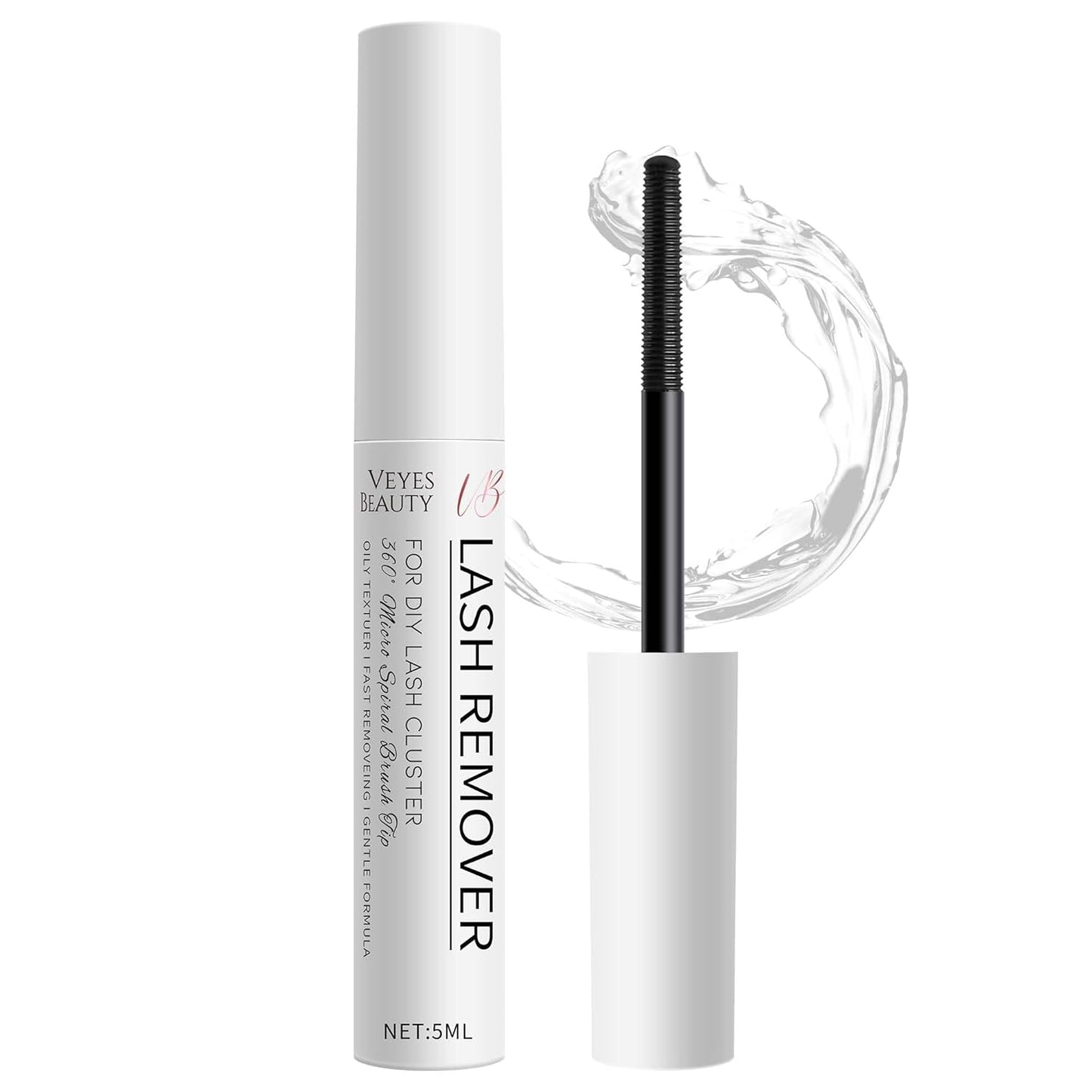 VEYESBEAUTY Cluster Lash Glue Remover 5ML Eyelash Remover for DIY Lash Extensions at home Clear Remover for Self-application Individual Lashes-FemmiqueWomen