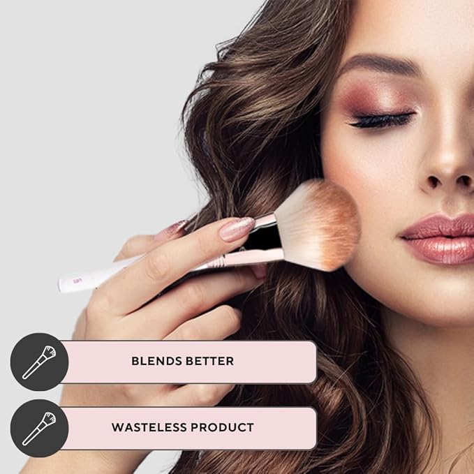 Professional Makeup Brush 11 Piece Set, Premium Synthetic Vegan Brushes Kit for Blending Powder, Foundation, Concealer, Blush & Eye Shadow, Cruelty-Free-FemmiqueWomen