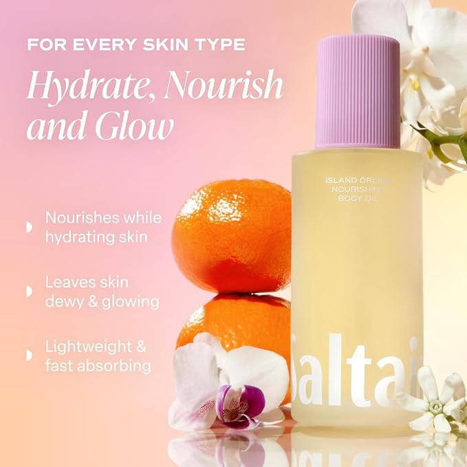 Saltair Body Oil. Luxurious Island Orchid After Shower and Bath Oil Moisturizer for Women. Botanical, Non-Greasy, and Well-Absorbing Lotion for Hydrating Dry Skin. 4oz Pump Bottle-FemmiqueWomen