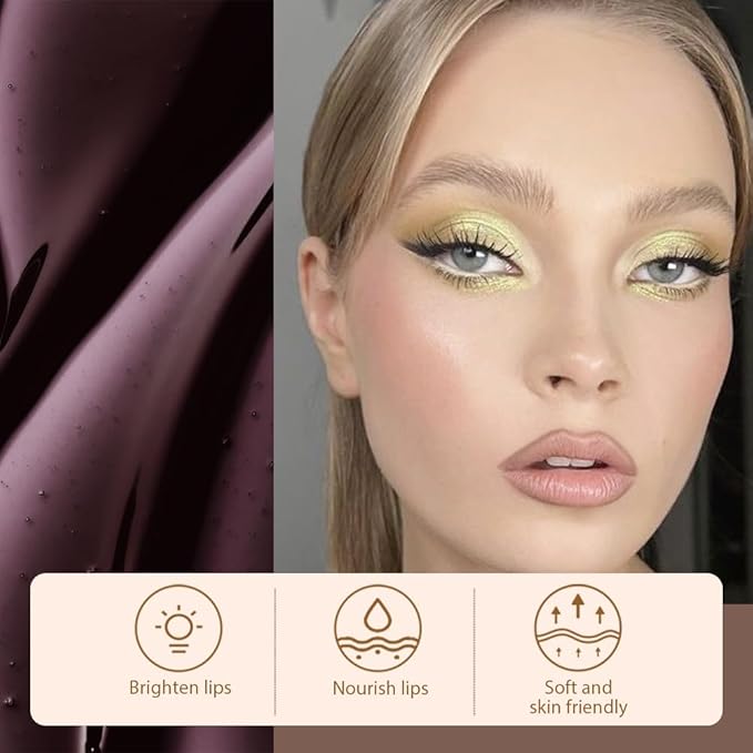 2Pcs Matte Liquid Lip Stain Peel Off Lip liner Tattoo, Matte Peel Off Lip Stain, Long Lasting Waterproof Lipstick Lip Gloss Stain, Transfer-proof for All Skin Types (0.24 fl oz-04#+05#)-FemmiqueWomen