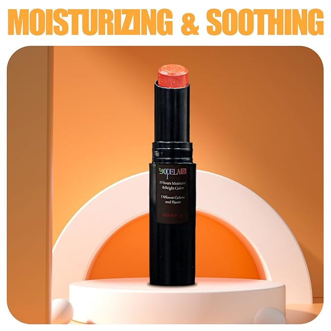 10 Pack Tinted Lip Balm With Glitter Powder Tinted Chapstick - Moisturizing, Soothing, and Repairing Dry and Chapped Lips-FemmiqueWomen