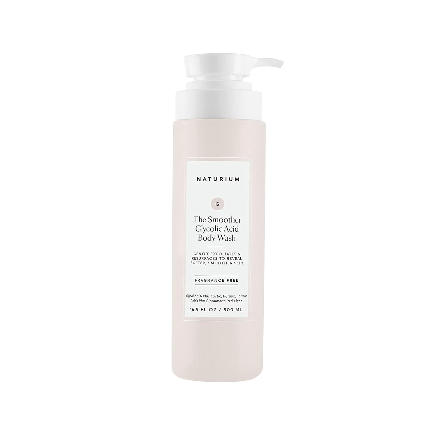 Naturium The Smoother Glycolic Acid Exfoliating Body Wash, Soft & Smoothing Cleanser, 16.9 oz-FemmiqueWomen