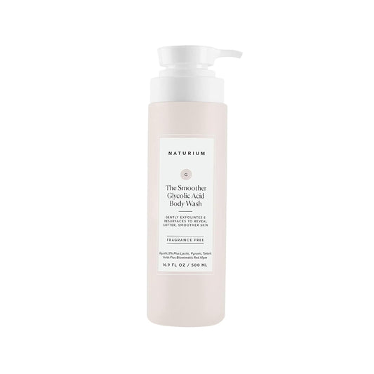 Naturium The Smoother Glycolic Acid Exfoliating Body Wash, Soft & Smoothing Cleanser, 16.9 oz-FemmiqueWomen