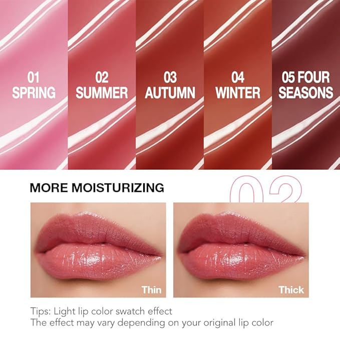 1Pcs Tinted Lip Balm Moisturizing Lipstick – Watermelon Peach Pink Sheer Hydrating Lip Color for Dry Lips – Nourishing Lip Balm for All Women with a Subtle Natural Scent (S02 Summer)-FemmiqueWomen
