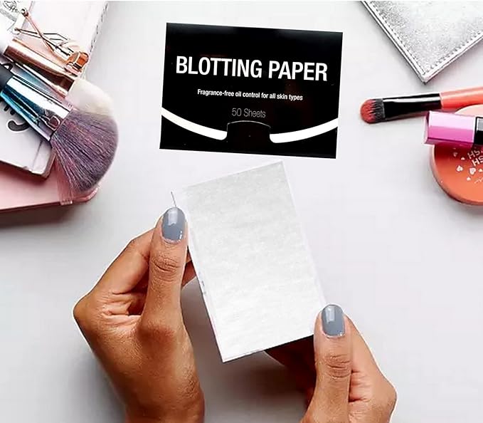 2 Pks FRAGRANCE-FREE Unscented Natural Abaca Blotting Paper - 100 Oil Blotting Sheets - Makeup Friendly UNISEX Oily Skin Shine Blotter Photography Zoom Meetings Travel Gym School - MADE IN TAIWAN-FemmiqueWomen