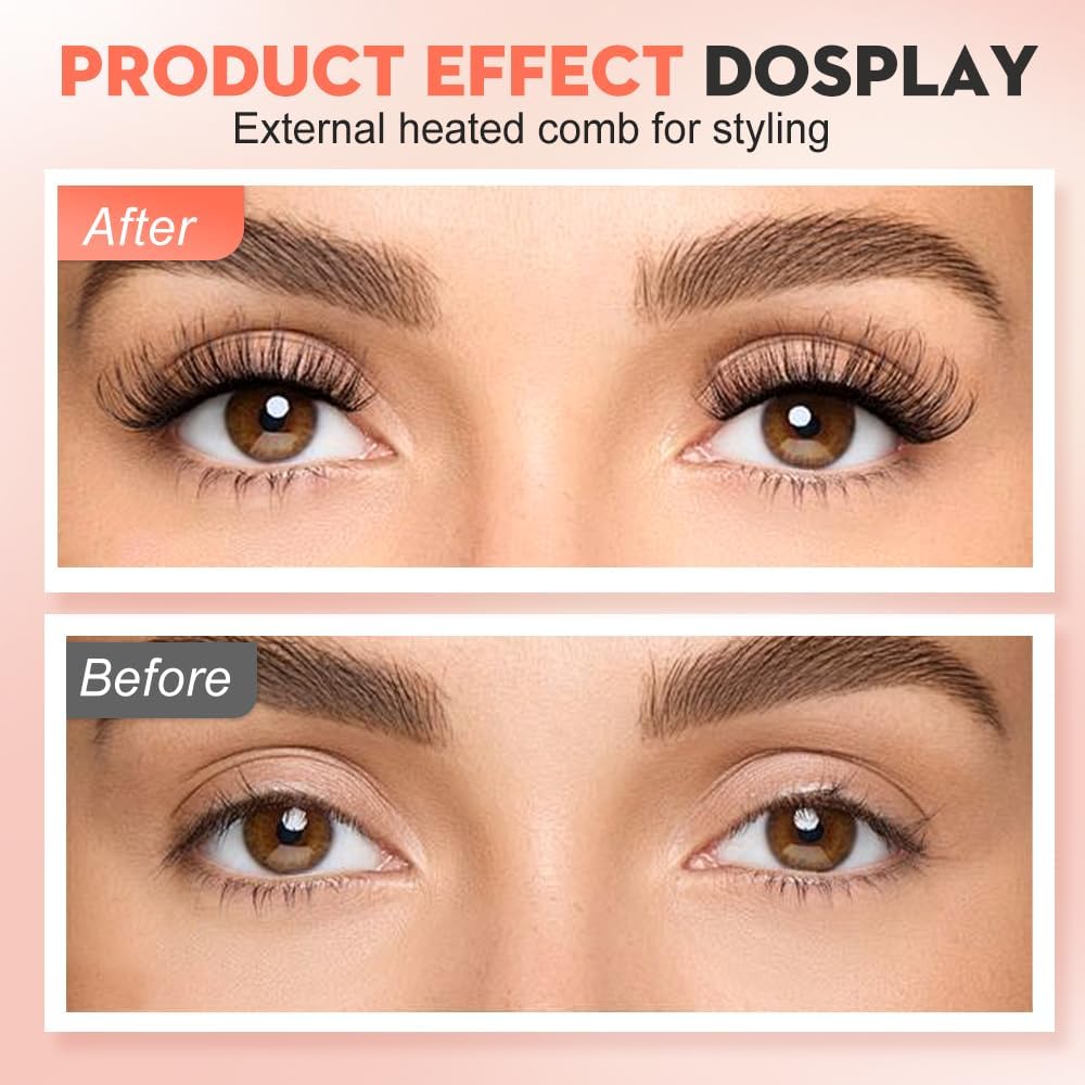 Heated Eyelash Curler, 2025 New Electric Eyelash Curler, Portable USB Type-C Makeup Tools for Travel,Women (White*1)-FemmiqueWomen