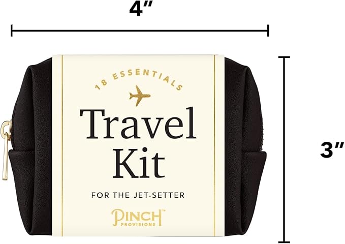Pinch Provisions Travel Kit, includes 18 Must-Have Emergency Essential Items for Travelling, Ideal Road Trip or Airport Gift for Friends, Family & Peers, Portable Pouch-FemmiqueWomen