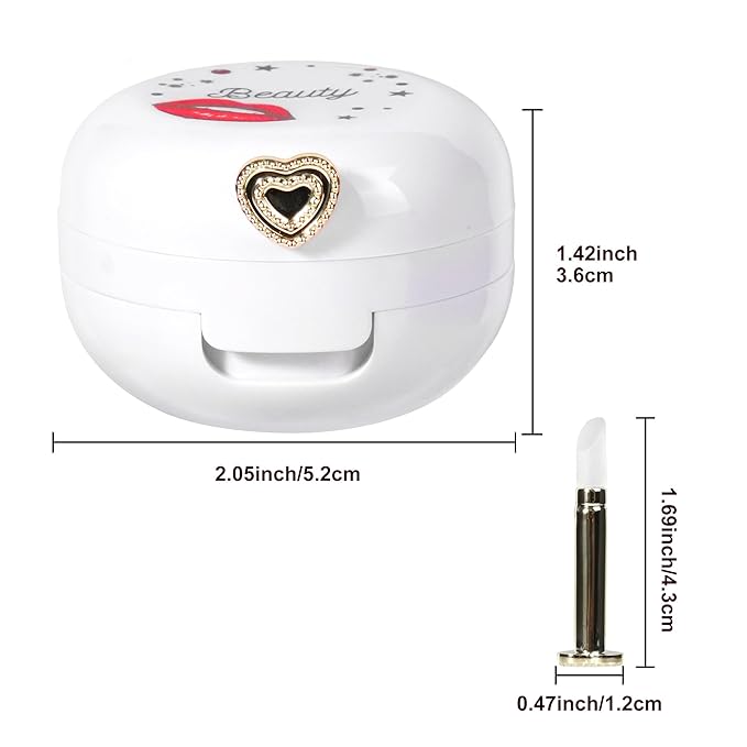 2 Pack Lip Balm Containers,Plastic Portable Empty Lip Balm Container with Mirror and Silicone Lip,Empty Lipstick Dispenser Box for Travel,Home-FemmiqueWomen