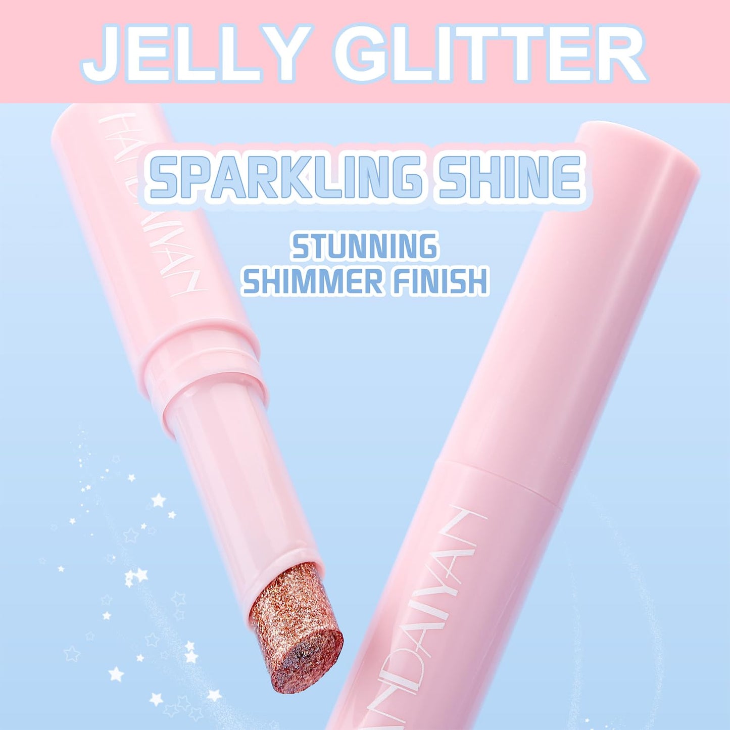 3PCS Crystal Hydrating Jelly Stick Eyeshadow Stick, Glitter Makeup Jelly Shimmer Eye Shadow Crayon, Lightweight Eye Brightener Eye Makeup (03+04+06)-FemmiqueWomen