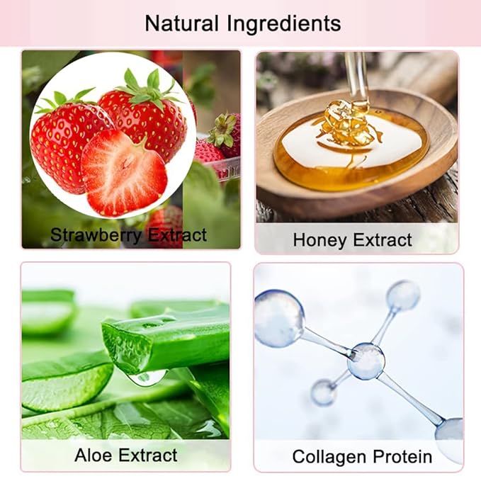 2 Pack Nourishing Lip Balm Honey Pot, Moisturizing Honey & Strawberry Propolis Lip Mask, Hydrating & Prevention Dry and Cracked Lip Scrubs Exfoliator Lip Sleeping Mask Reduces Lip Lines-FemmiqueWomen