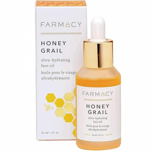 Farmacy Hydrating Face Oil - Honey Grail Nourishing Oil for Skin & Hair - Infused with Sea Buckthorn Oil, Rosehip Oil & Buckwheat Honey to Moisturize & Maintain a Healthy Skin Barrier (30ml)-FemmiqueWomen