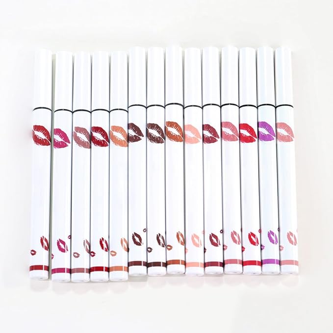 2Pcs Longwear Liquid Lip Liner Stain Marker Pen Set Long Lasting Waterproof, Mocha Nude Brown Matte Semi Permanent 24 Hour Lip Liner and Lipstick Combo, Color Stay Lipliner All Day Lip Stains peel off-FemmiqueWomen