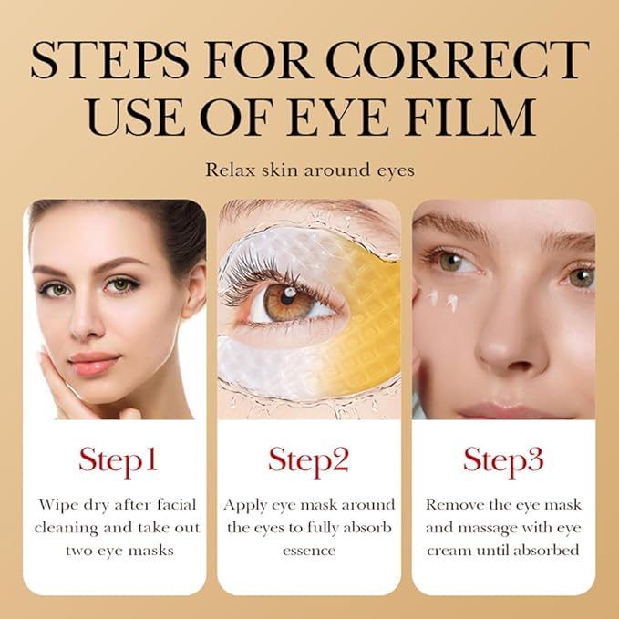 3D Crescent Design Under Eye Patches (5 Pairs) - Crystal Under Eye Mask with Eye Cream, Specifically for Canthus Wrinkles and Dryness Around the Eyes (Crystal)-FemmiqueWomen