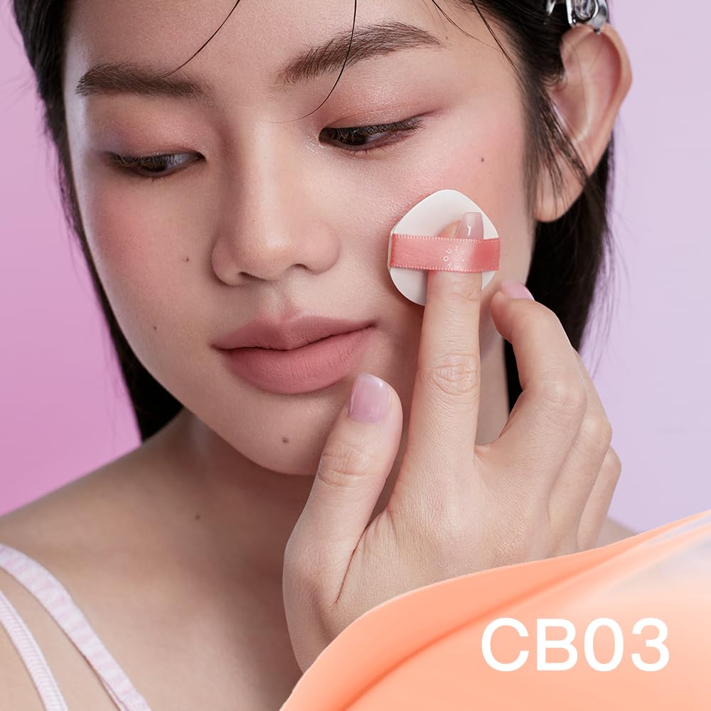 INTO YOU Cream Blush Air Cushion for Cheeks Eyes, Moisturizing, Lightweight, Dewy Finish Face Makeup, Long Wearing, Buildable, Blendable, Pigmented Liquid Blush, for All Skin Tones, Cheeky Melon-FemmiqueWomen
