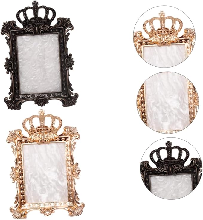 2 Pcs Nail Art Palette, Nail Art Painting Mixed Color Palettes Crown Nail Holder Retro Nail Art Display Board, Nail Art Display Tools Photography Props-FemmiqueWomen