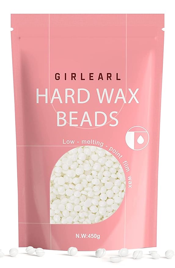 1lb Wax Beads for Hair Removal - Unscented Hard Wax Beads Refill for Professional Full Body Waxing - Ideal for Facial, Brazilian Bikini, Legs, and Underarms at Home for Women and Men (White)-FemmiqueWomen