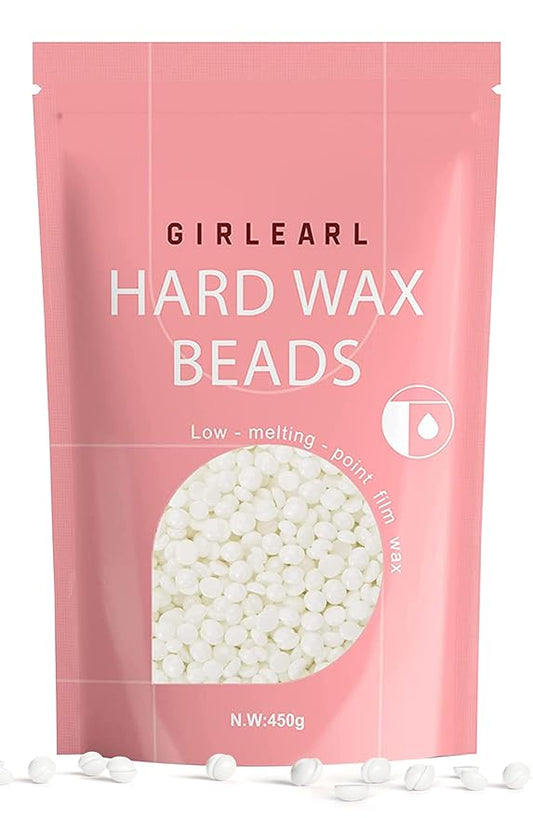 1lb Wax Beads for Hair Removal - Unscented Hard Wax Beads Refill for Professional Full Body Waxing - Ideal for Facial, Brazilian Bikini, Legs, and Underarms at Home for Women and Men (White)-FemmiqueWomen