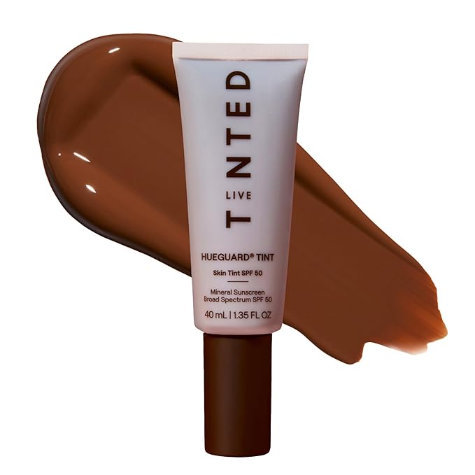 Live Tinted Hueguard Skin Tint SPF 50 - Tinted Mineral Sunscreen with Light-Medium Buildable Coverage With a Hydrating and Radiant Finish - Water and Sweat Resistant, 1.35 fl oz - Shade 02-FemmiqueWomen