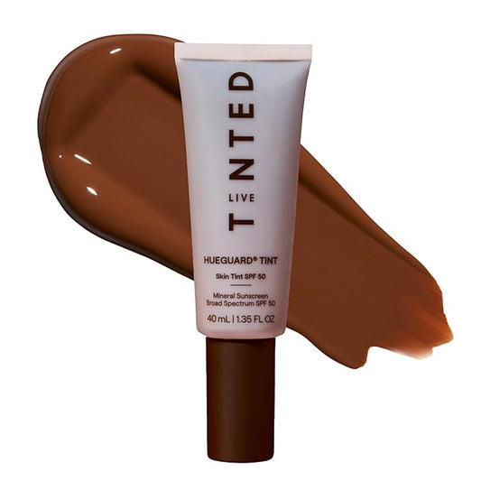 Live Tinted Hueguard Skin Tint SPF 50 - Tinted Mineral Sunscreen with Light-Medium Buildable Coverage With a Hydrating and Radiant Finish - Water and Sweat Resistant, 1.35 fl oz - Shade 02-FemmiqueWomen