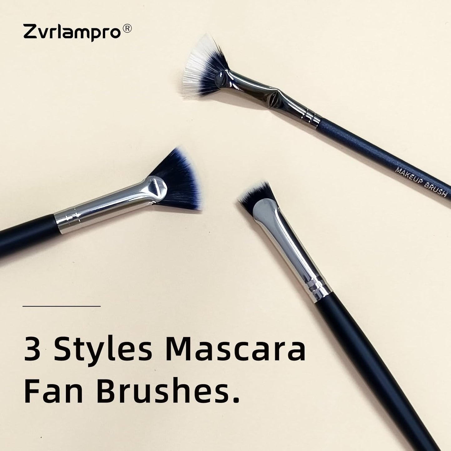 Fan Mascara Brushes, 3Pcs Eyelash Brush, Eyebrow Brush Lash Wand for Lashes, Facial Fan Brush for Eyelash Clumping. (Fan brush)-FemmiqueWomen