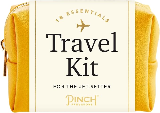 Pinch Provisions Travel Kit, includes 18 Must-Have Emergency Essential Items for Travelling, Ideal Road Trip or Airport Gift for Friends, Family & Peers, Portable Pouch-FemmiqueWomen