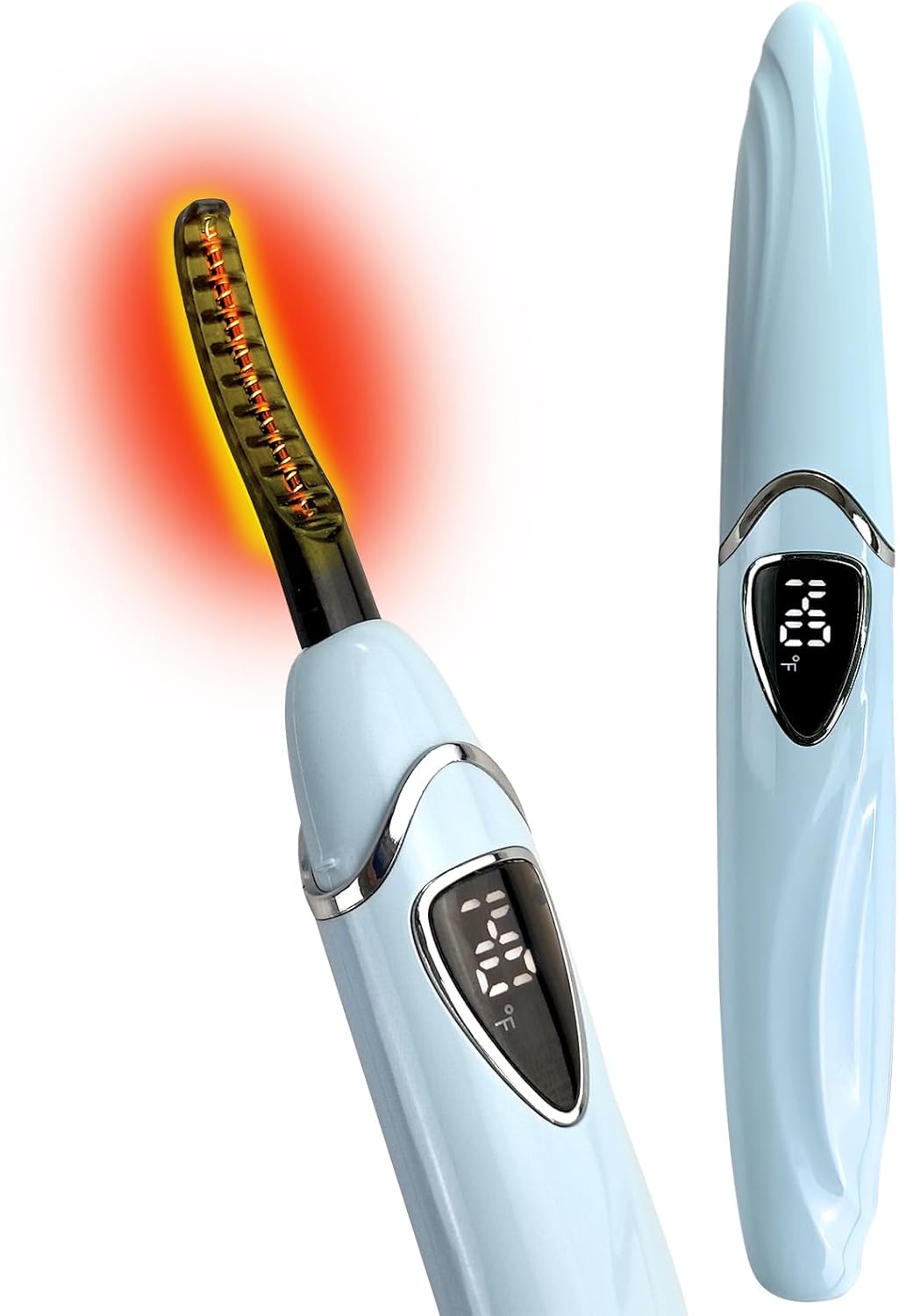 S600 Heated Eyelash Curler - Lash Curler Heated with Accurate Temperature Control, Intelligent Auto Power Off for Natural Makeup & Long-Lasting Curls | Heated Lash Curler (Blue+Silver)-FemmiqueWomen