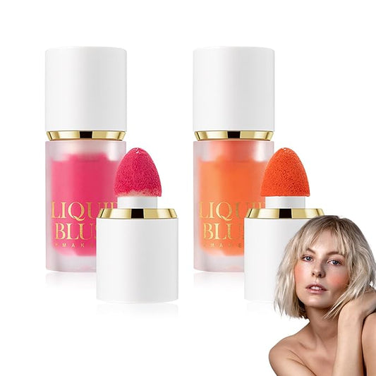 2 Colors Blush Stick,Multi-Use Cream Blush,Waterproofing Highly Pigmented Makeup Stick,Moisturizing Makeup Cream Set A4-FemmiqueWomen