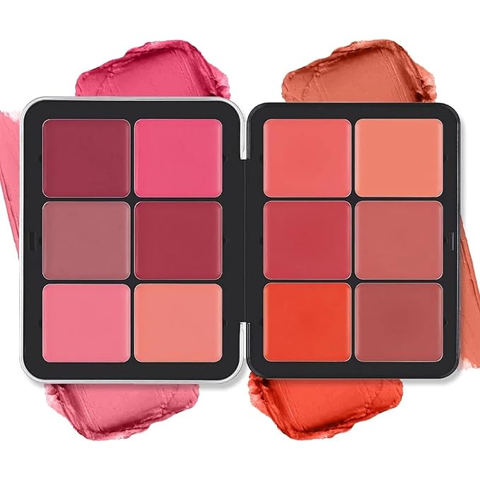 12 Colors Blush Palette,Highlighter Blush Powder Makeup,Long-Wearing,Smudge Proof,Natural-Looking,Blendable Cruelty-Free Matte Finish,Contour and Highlight Blush Palette Face Cosmetics Makeup-FemmiqueWomen