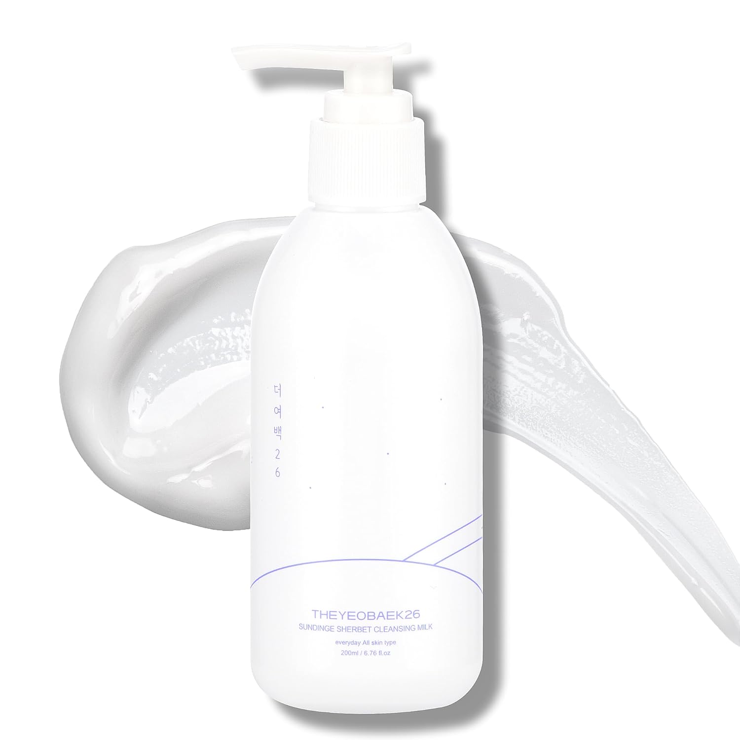 Korean Cleansing Milk for Face – Gentle Facial Cleanser for Dry & Sensitive Skin, Hydrating Makeup Remover, 6.76 Fl Oz (200ml)-FemmiqueWomen