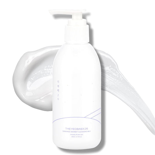 Korean Cleansing Milk for Face – Gentle Facial Cleanser for Dry & Sensitive Skin, Hydrating Makeup Remover, 6.76 Fl Oz (200ml)-FemmiqueWomen