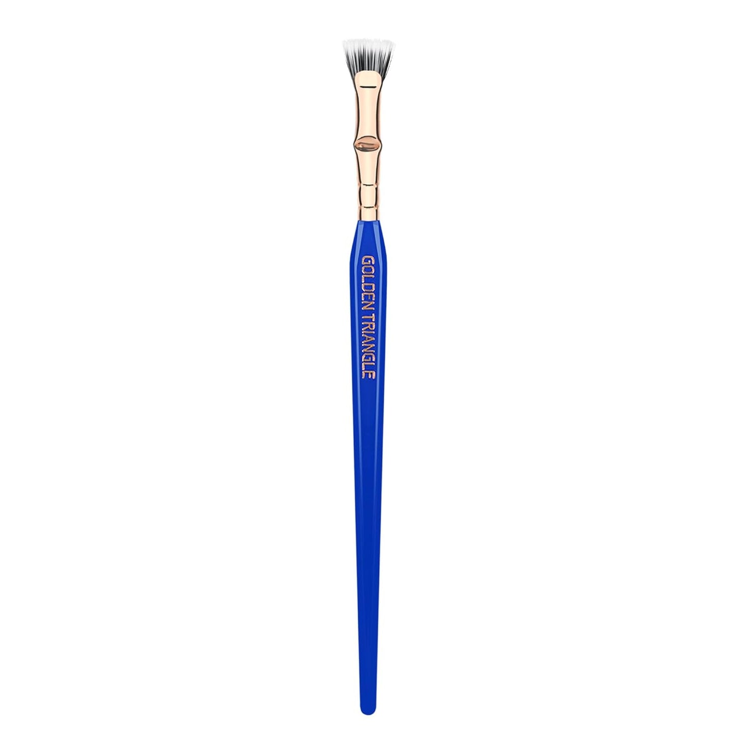 Bdellium Tools Professional Makeup Brush - Golden Triangle 730 Bent Mascara Fan - With All Vegan and Soft Synthetic Fibers, For Applying Mascara (Blue, 1pc)-FemmiqueWomen