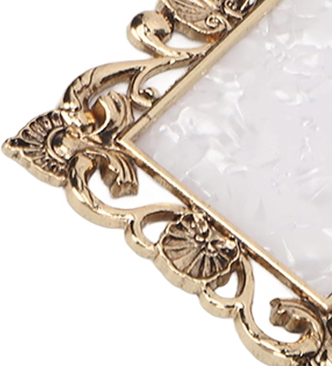 2pcs Resin Nail Art Palette, Nail Art Painting Palette Gold Silver Copper Mixed Color Vintage Photography Props Nail Gel Color Makeup Display Board Nail Art Cosmetic Mixing Tools-FemmiqueWomen