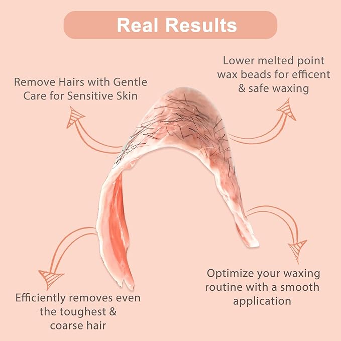 2.5lb Hard Wax Beads For Hair Removal, Yovanpur Waxing Beans for Sensitive Skin, Face, Eyebrows, Bikini, Brazilian, Legs and Full Body Bulk-FemmiqueWomen