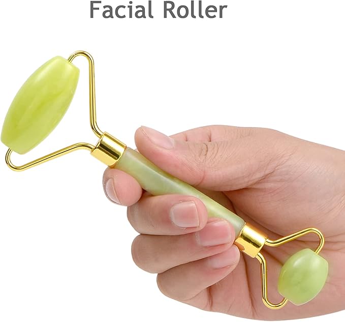 Bulex 100% Natural Jade Face Roller/Anti Aging Jade Stone Massager for Face & Eye Massage - Make Your Face Skin Smoother and Looks Younger-FemmiqueWomen