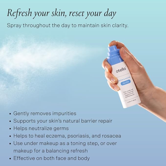 Detox & Soothe Face Mist with Hypochlorous Acid | Reduces Redness & Breakouts | pH Balance & Skin Cleansing for Active Lifestyles | TSA Approved, 2.7 oz | Clean Ingredients-FemmiqueWomen